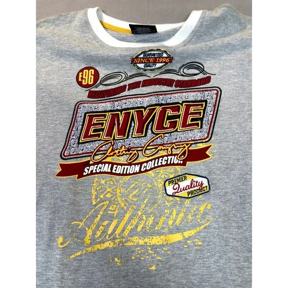 Enyce Shirt Men's Size 2XL Gray Short Sleeve Skater Grunge Crew Neck Y2K Tee - Picture 1 of 10